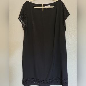 Calvin Klein Women's Little Black Dress With Eyelet Trim Size 14